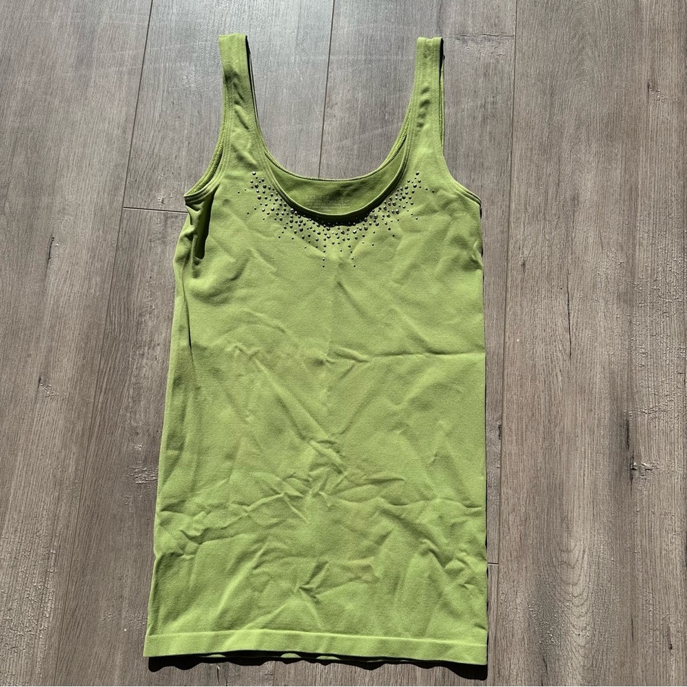The Limited green camisole with gold embellishments- size small